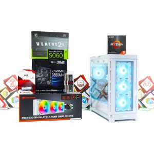 Gaming PC Cougar DuoFace 21W-Pro R5 5600X RTX 5060 1TB SSD 32GB DDR4