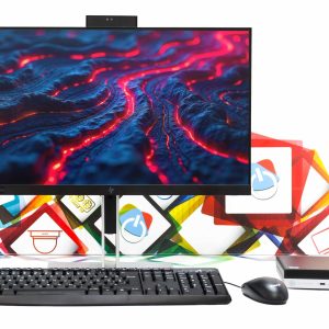 Office uredski set HP 800 G3 Mini + HP E24d G4 24"