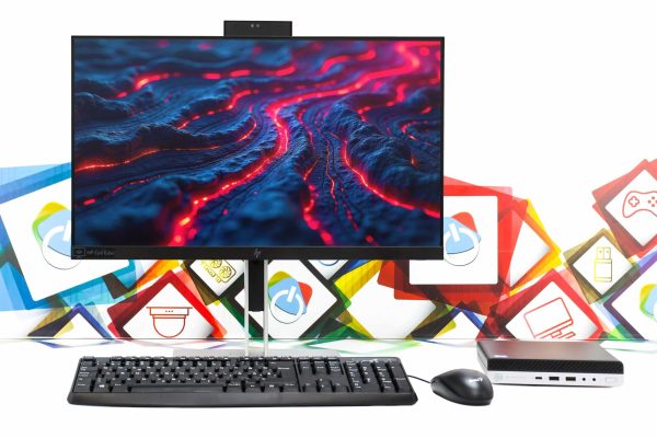 Office uredski set HP 800 G3 Mini + HP E24d G4 24"