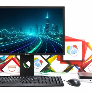Office uredski set HP 800 G3 Mini + Dell P2217 22''