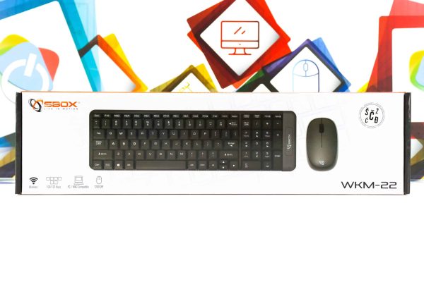 Office bežični set miš tipkovnica SBOX WKM-22