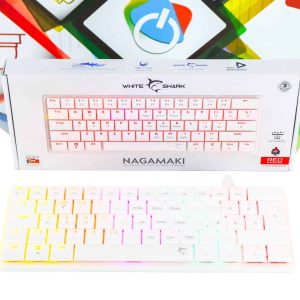 Gaming tipkovnica White Shark Nagamaki red switch bijela