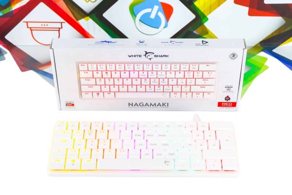 Gaming tipkovnica White Shark Nagamaki red switch bijela